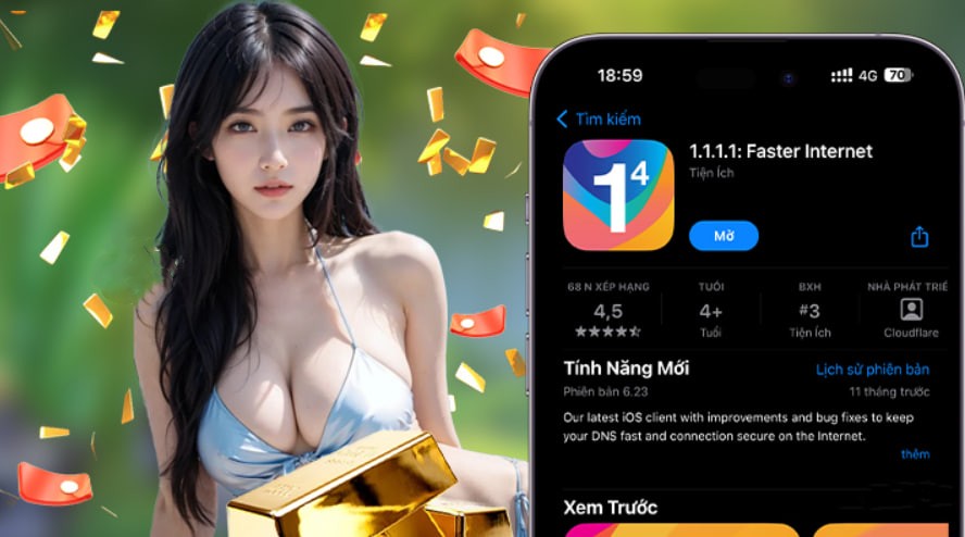Hình ảnh quảng cáo của 90p hiển thị nền tảng và các lợi ích